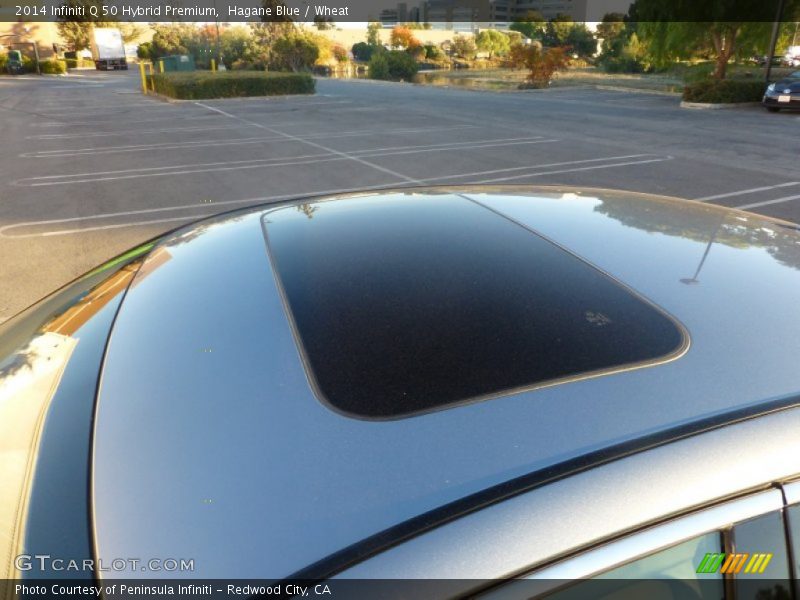 Hagane Blue / Wheat 2014 Infiniti Q 50 Hybrid Premium