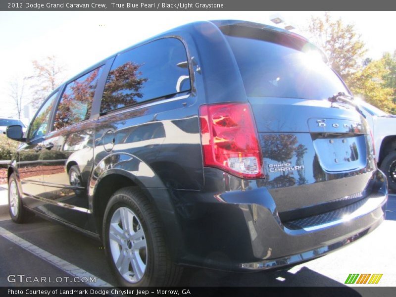 True Blue Pearl / Black/Light Graystone 2012 Dodge Grand Caravan Crew