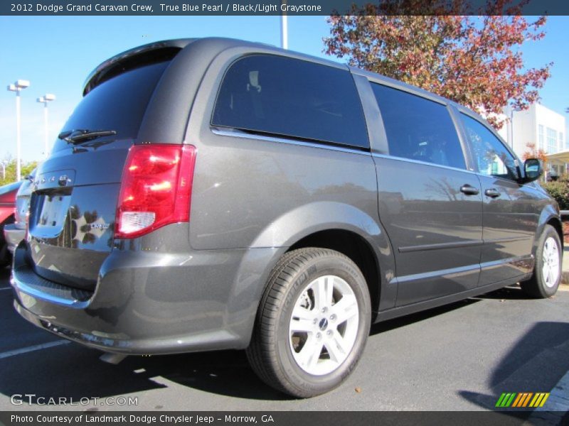 True Blue Pearl / Black/Light Graystone 2012 Dodge Grand Caravan Crew