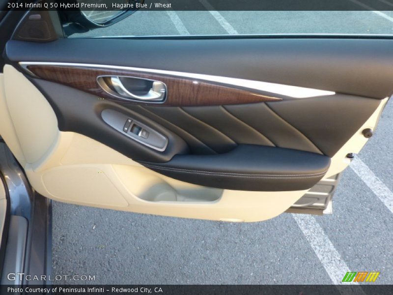 Hagane Blue / Wheat 2014 Infiniti Q 50 Hybrid Premium