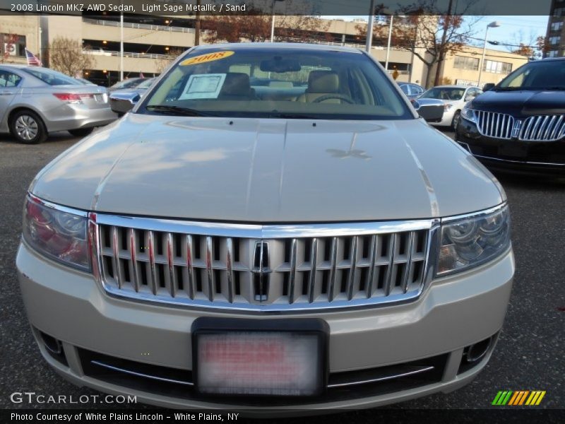 Light Sage Metallic / Sand 2008 Lincoln MKZ AWD Sedan