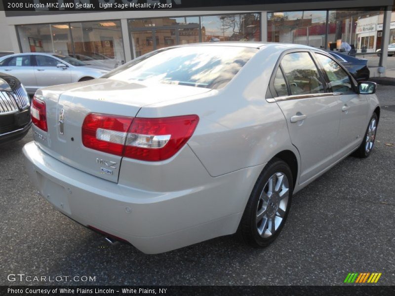Light Sage Metallic / Sand 2008 Lincoln MKZ AWD Sedan