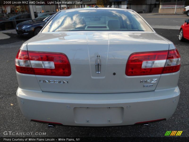 Light Sage Metallic / Sand 2008 Lincoln MKZ AWD Sedan
