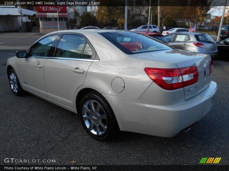 Light Sage Metallic / Sand 2008 Lincoln MKZ AWD Sedan