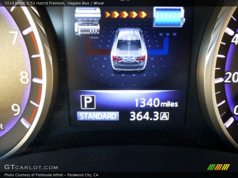 Hagane Blue / Wheat 2014 Infiniti Q 50 Hybrid Premium