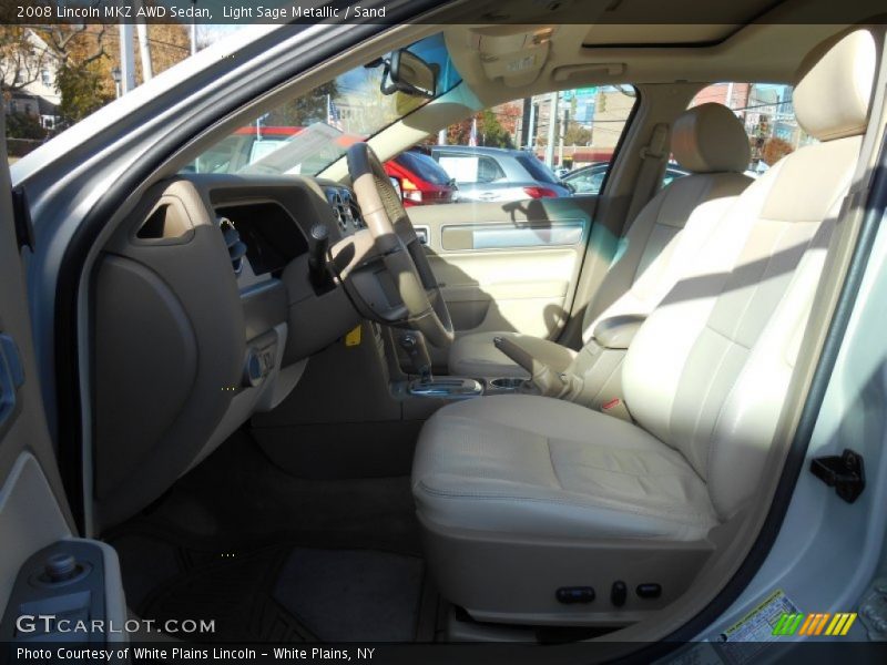 Light Sage Metallic / Sand 2008 Lincoln MKZ AWD Sedan