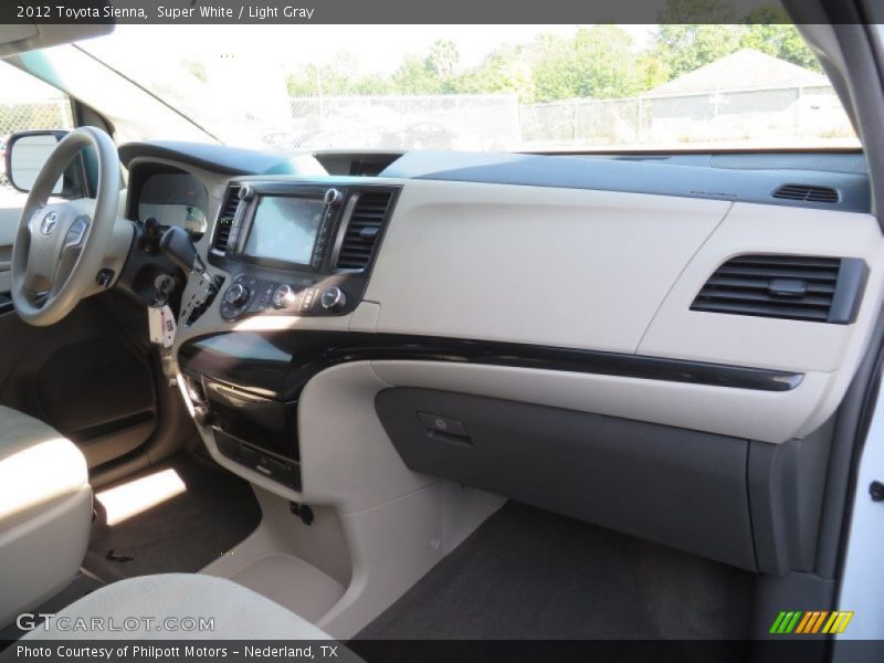 Super White / Light Gray 2012 Toyota Sienna