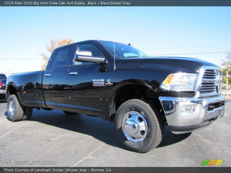 Black / Black/Diesel Gray 2014 Ram 3500 Big Horn Crew Cab 4x4 Dually