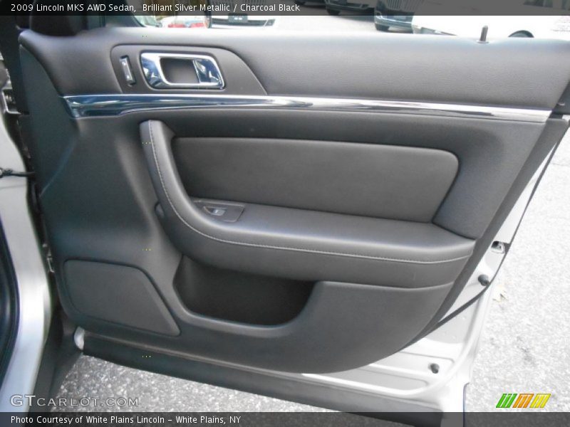 Brilliant Silver Metallic / Charcoal Black 2009 Lincoln MKS AWD Sedan
