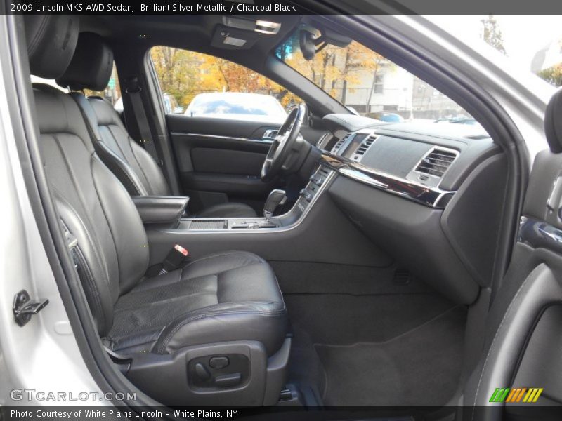 Brilliant Silver Metallic / Charcoal Black 2009 Lincoln MKS AWD Sedan