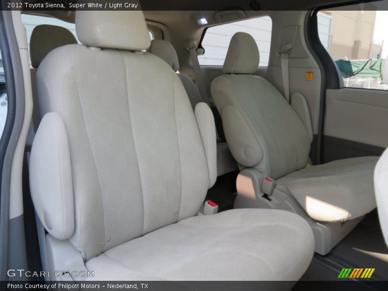 Super White / Light Gray 2012 Toyota Sienna