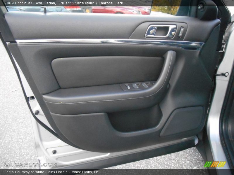Brilliant Silver Metallic / Charcoal Black 2009 Lincoln MKS AWD Sedan