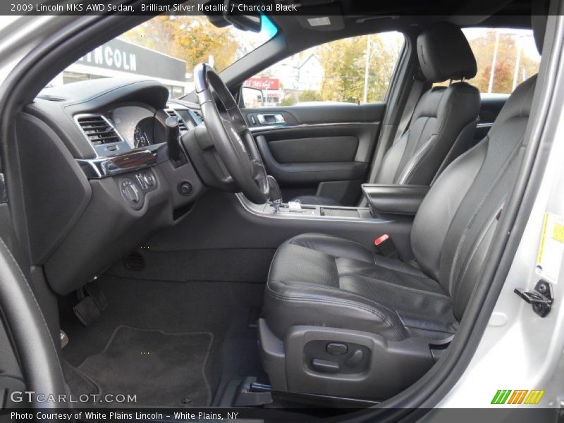 Brilliant Silver Metallic / Charcoal Black 2009 Lincoln MKS AWD Sedan