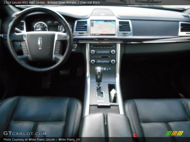 Brilliant Silver Metallic / Charcoal Black 2009 Lincoln MKS AWD Sedan