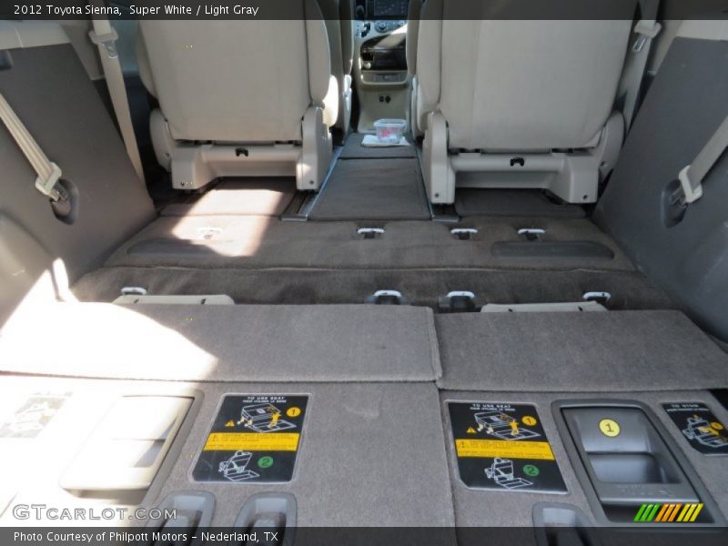 Super White / Light Gray 2012 Toyota Sienna