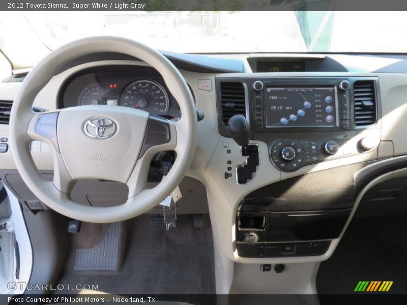 Super White / Light Gray 2012 Toyota Sienna