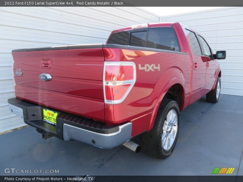 Red Candy Metallic / Black 2011 Ford F150 Lariat SuperCrew 4x4