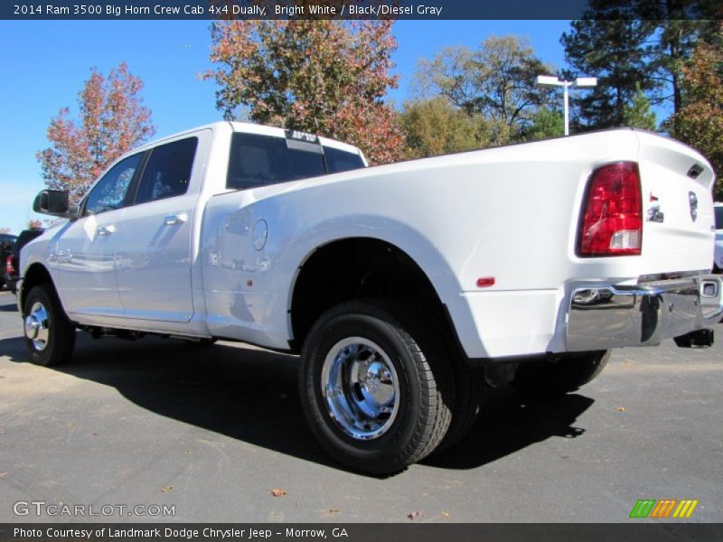Bright White / Black/Diesel Gray 2014 Ram 3500 Big Horn Crew Cab 4x4 Dually