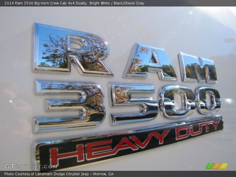 Bright White / Black/Diesel Gray 2014 Ram 3500 Big Horn Crew Cab 4x4 Dually