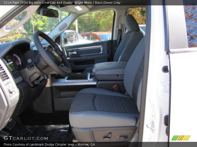 Bright White / Black/Diesel Gray 2014 Ram 3500 Big Horn Crew Cab 4x4 Dually