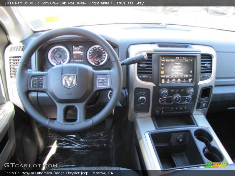 Bright White / Black/Diesel Gray 2014 Ram 3500 Big Horn Crew Cab 4x4 Dually