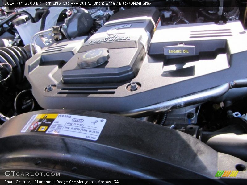 Bright White / Black/Diesel Gray 2014 Ram 3500 Big Horn Crew Cab 4x4 Dually