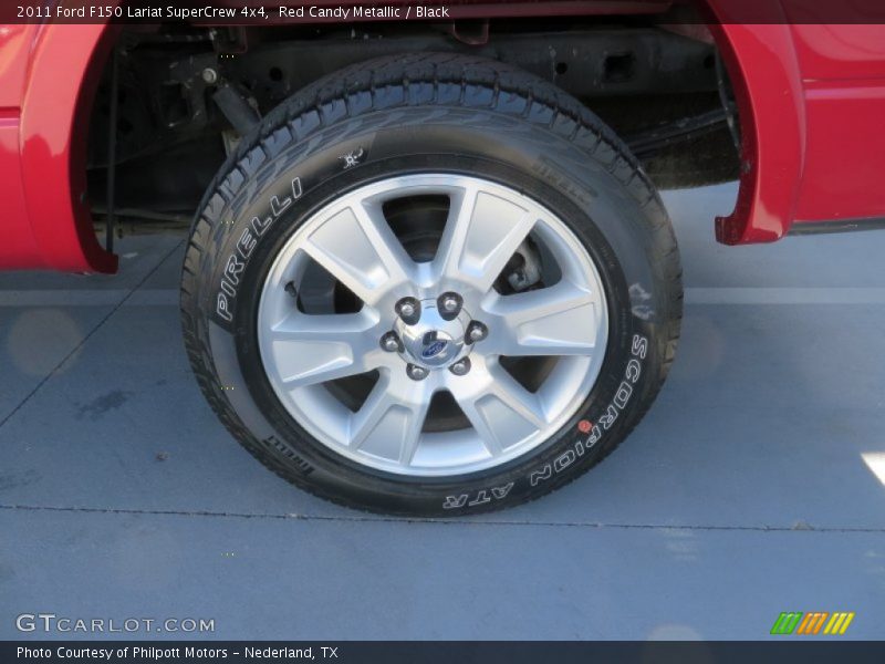 Red Candy Metallic / Black 2011 Ford F150 Lariat SuperCrew 4x4