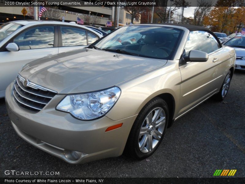 White Gold / Dark Khaki/Light Graystone 2010 Chrysler Sebring Touring Convertible