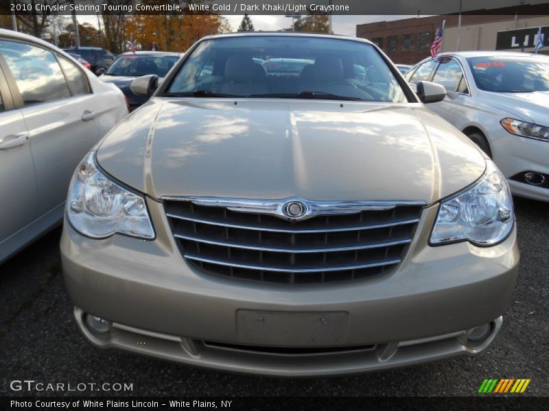 White Gold / Dark Khaki/Light Graystone 2010 Chrysler Sebring Touring Convertible