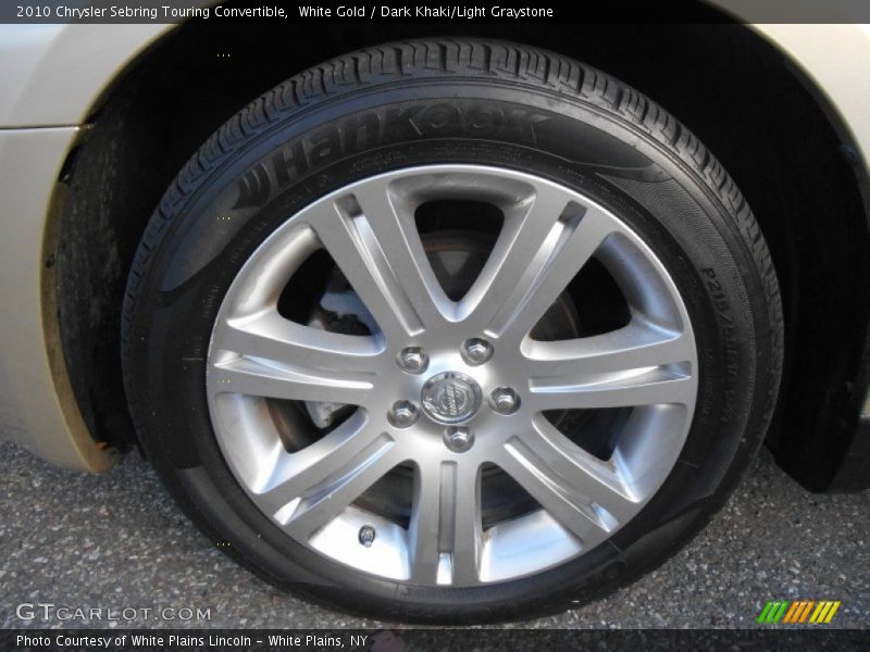 White Gold / Dark Khaki/Light Graystone 2010 Chrysler Sebring Touring Convertible