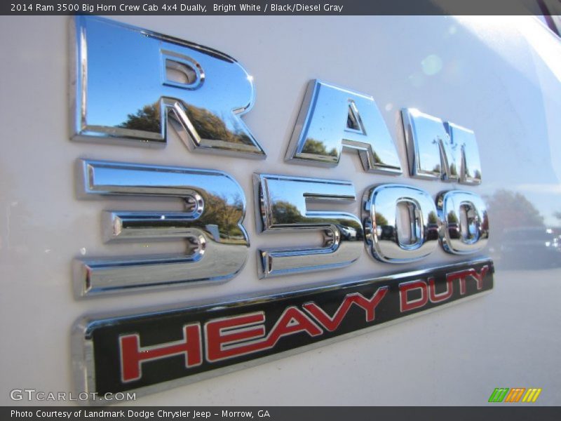 Bright White / Black/Diesel Gray 2014 Ram 3500 Big Horn Crew Cab 4x4 Dually