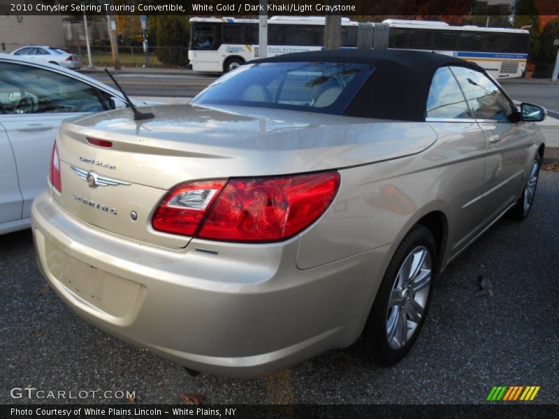 White Gold / Dark Khaki/Light Graystone 2010 Chrysler Sebring Touring Convertible