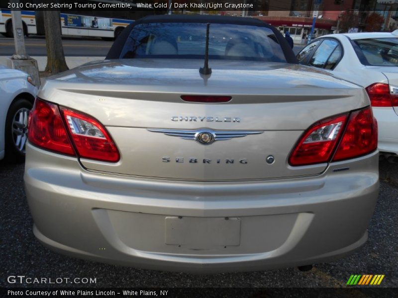 White Gold / Dark Khaki/Light Graystone 2010 Chrysler Sebring Touring Convertible