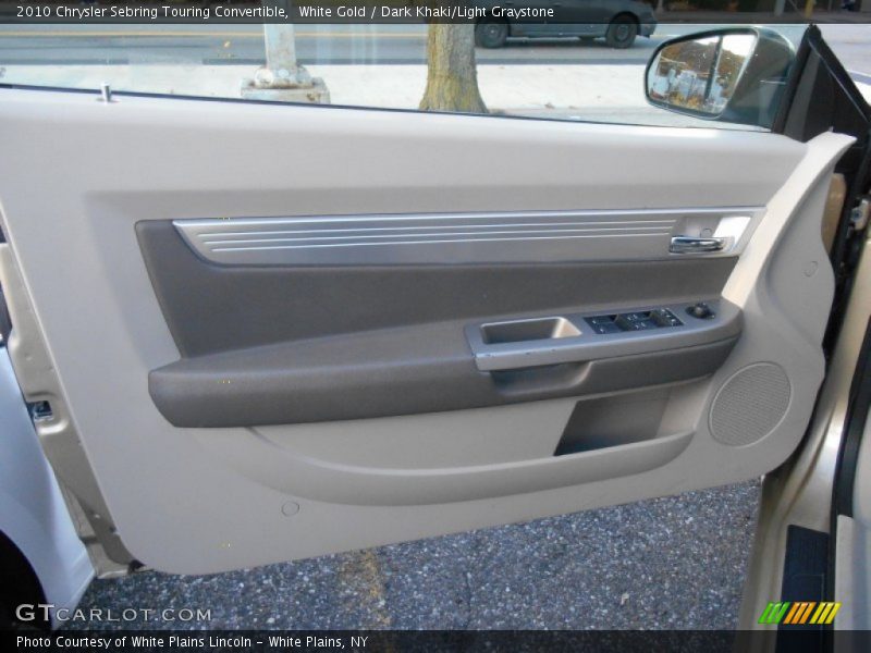 White Gold / Dark Khaki/Light Graystone 2010 Chrysler Sebring Touring Convertible