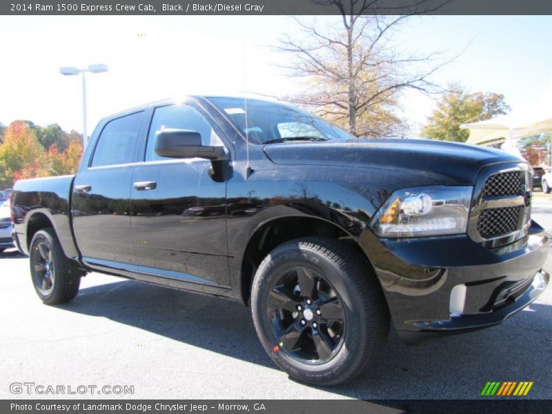 Black / Black/Diesel Gray 2014 Ram 1500 Express Crew Cab