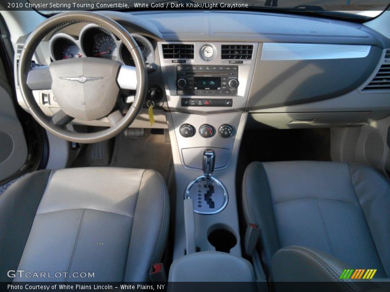 White Gold / Dark Khaki/Light Graystone 2010 Chrysler Sebring Touring Convertible