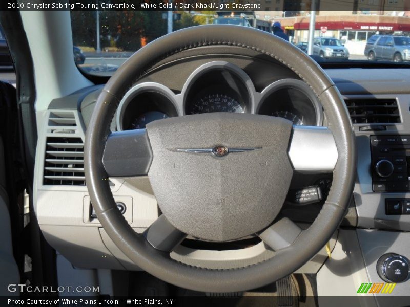 White Gold / Dark Khaki/Light Graystone 2010 Chrysler Sebring Touring Convertible
