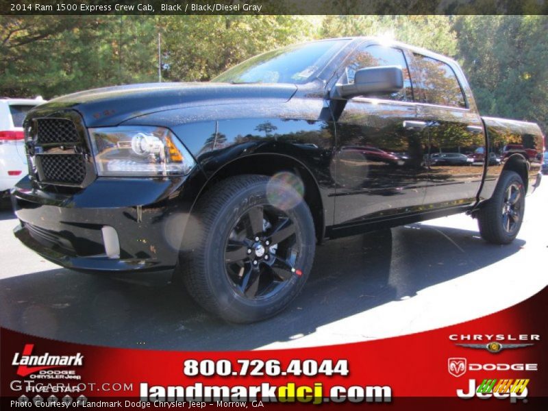 Black / Black/Diesel Gray 2014 Ram 1500 Express Crew Cab