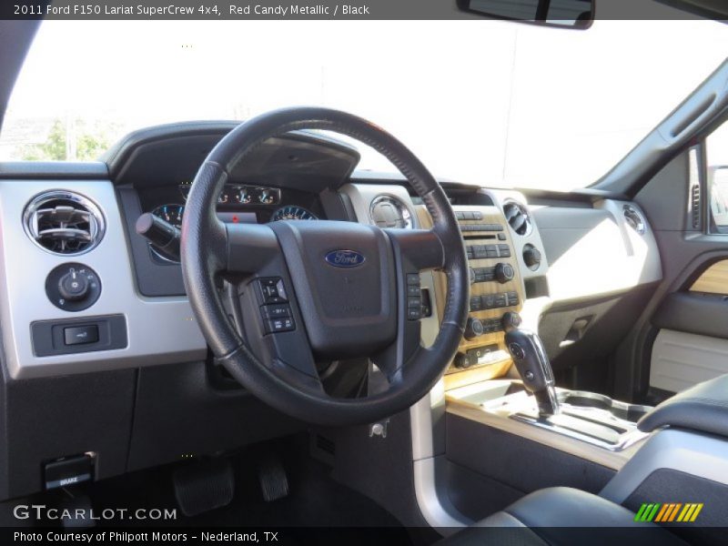 Red Candy Metallic / Black 2011 Ford F150 Lariat SuperCrew 4x4