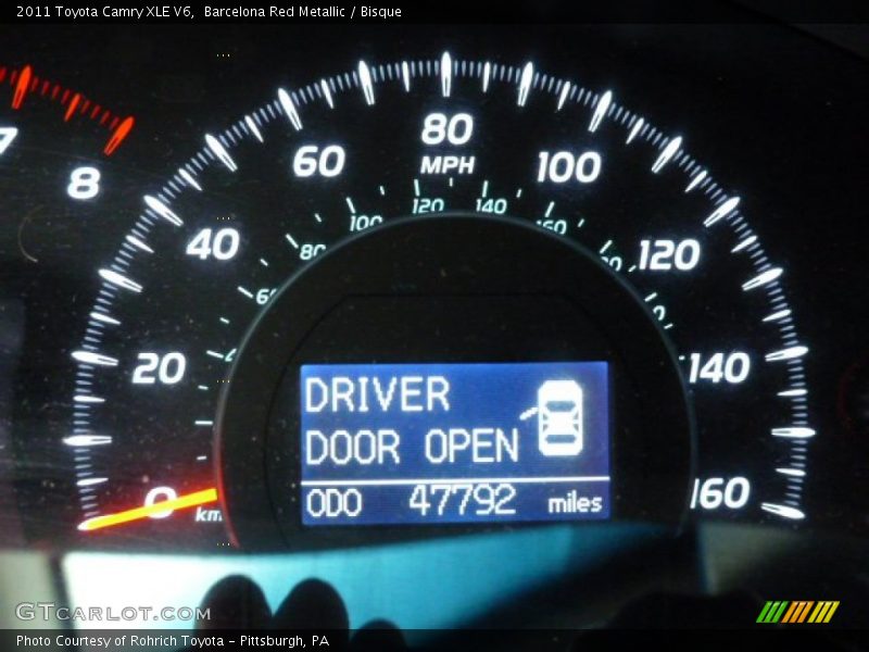 Barcelona Red Metallic / Bisque 2011 Toyota Camry XLE V6