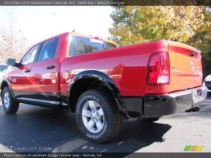 Flame Red / Black/Diesel Gray 2014 Ram 1500 Outdoorsman Crew Cab 4x4