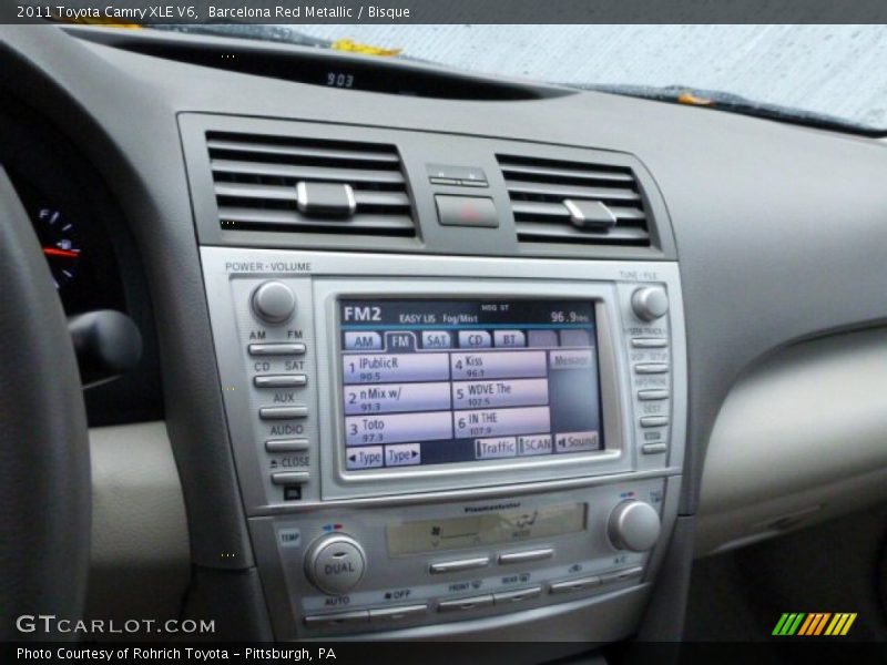 Barcelona Red Metallic / Bisque 2011 Toyota Camry XLE V6