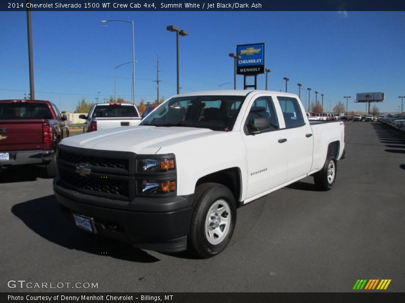 Summit White / Jet Black/Dark Ash 2014 Chevrolet Silverado 1500 WT Crew Cab 4x4