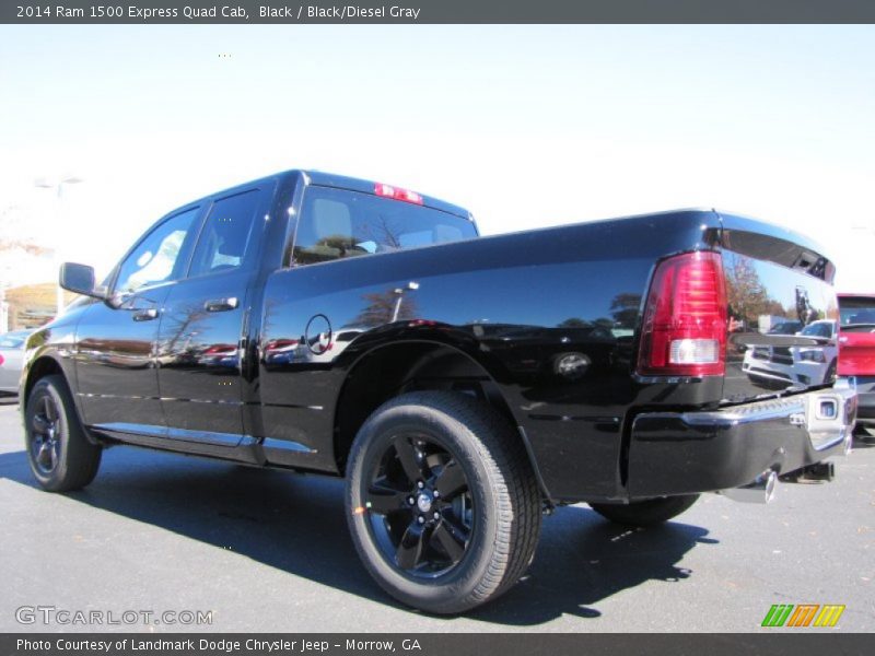 Black / Black/Diesel Gray 2014 Ram 1500 Express Quad Cab