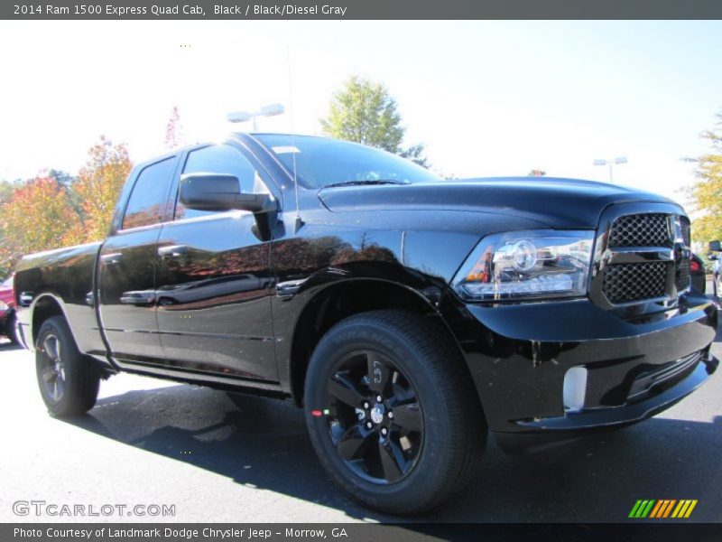 Black / Black/Diesel Gray 2014 Ram 1500 Express Quad Cab