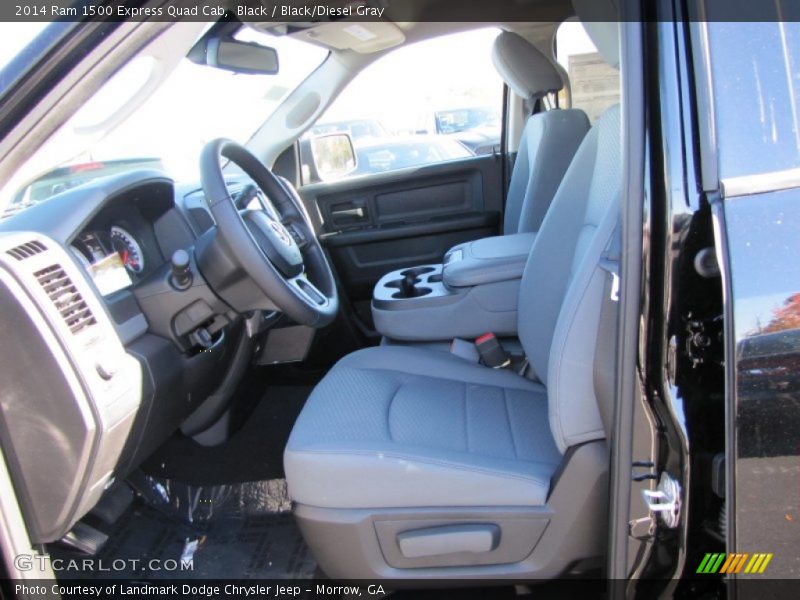 Black / Black/Diesel Gray 2014 Ram 1500 Express Quad Cab