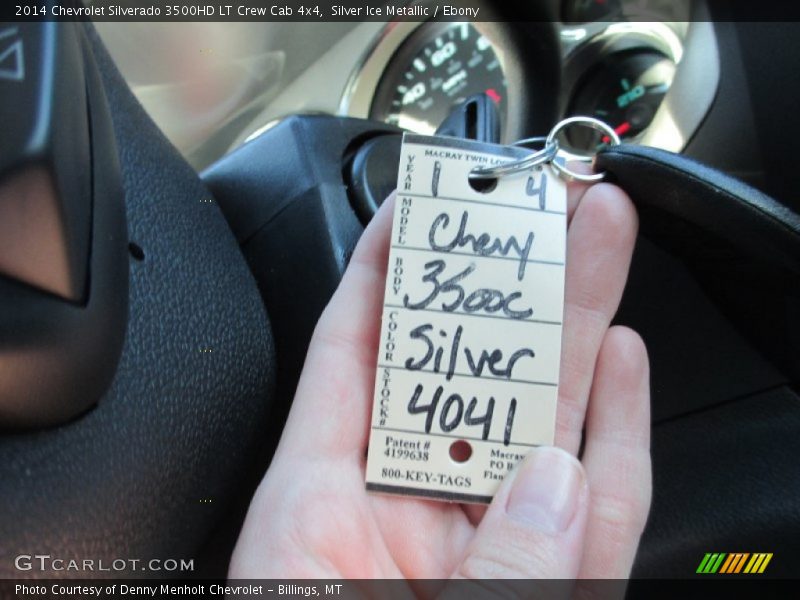 Silver Ice Metallic / Ebony 2014 Chevrolet Silverado 3500HD LT Crew Cab 4x4