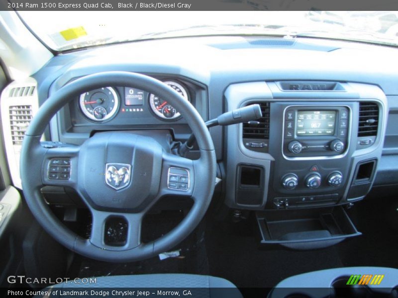 Black / Black/Diesel Gray 2014 Ram 1500 Express Quad Cab
