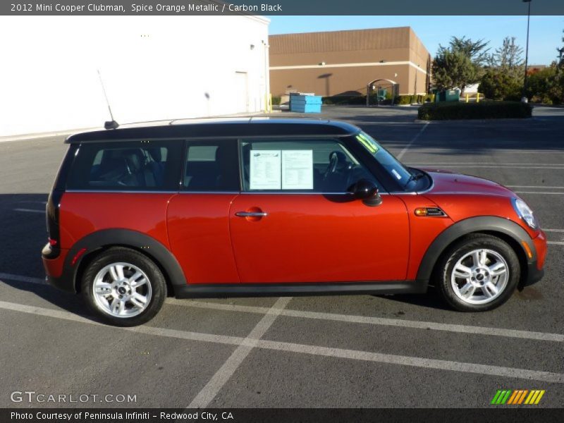 Spice Orange Metallic / Carbon Black 2012 Mini Cooper Clubman