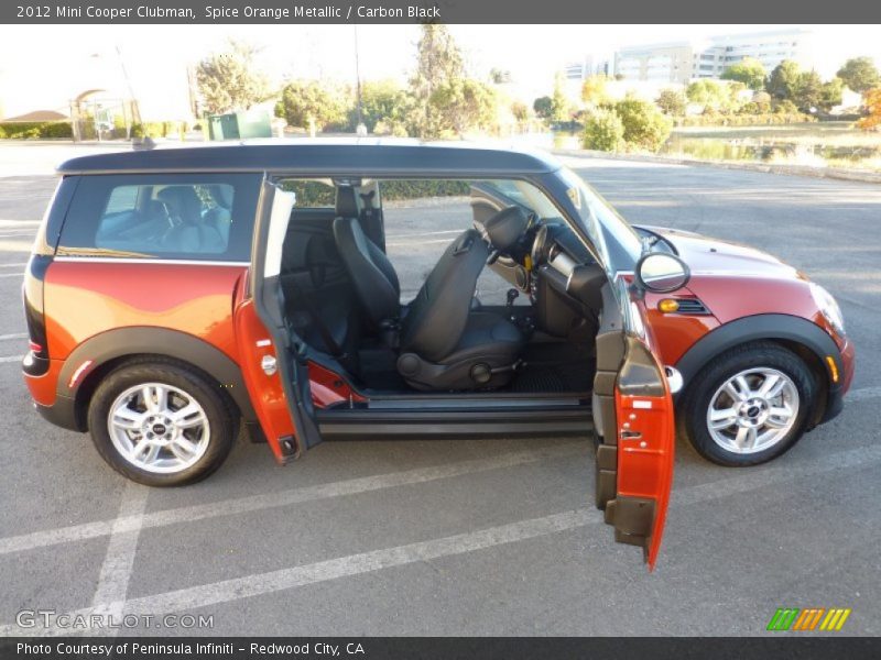 Spice Orange Metallic / Carbon Black 2012 Mini Cooper Clubman